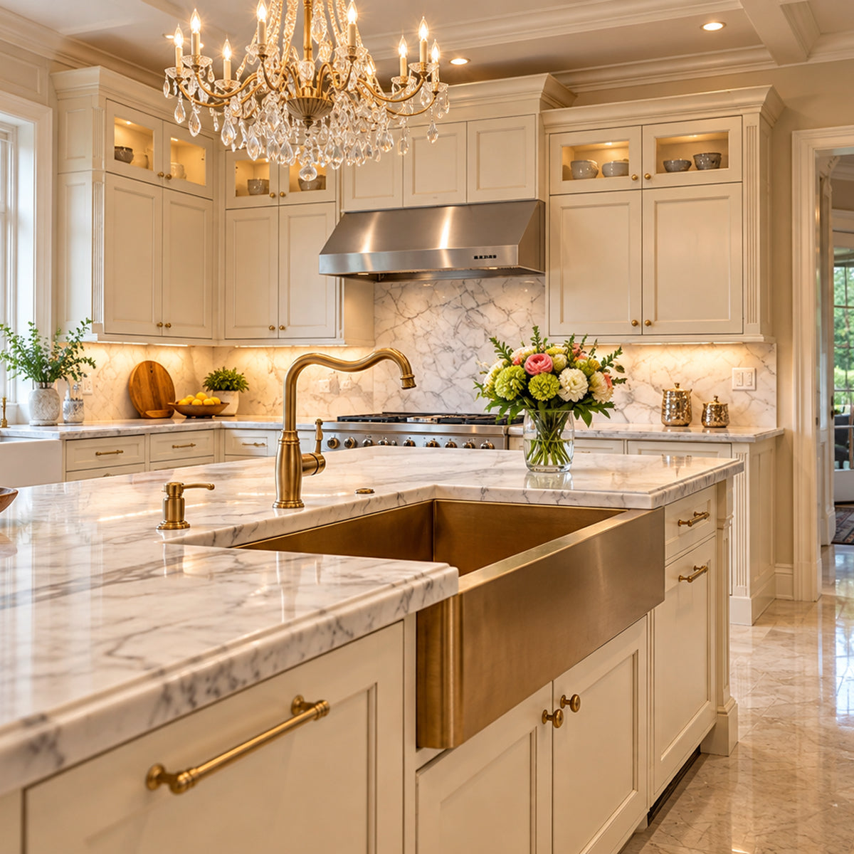 Heritage Farmhouse Sink - Premium Brass