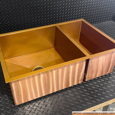 Heritage Undermount Sink - Pure Copper - Havens | Luxury Metals