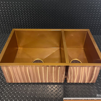 Heritage Undermount Sink - Pure Copper - Havens | Luxury Metals
