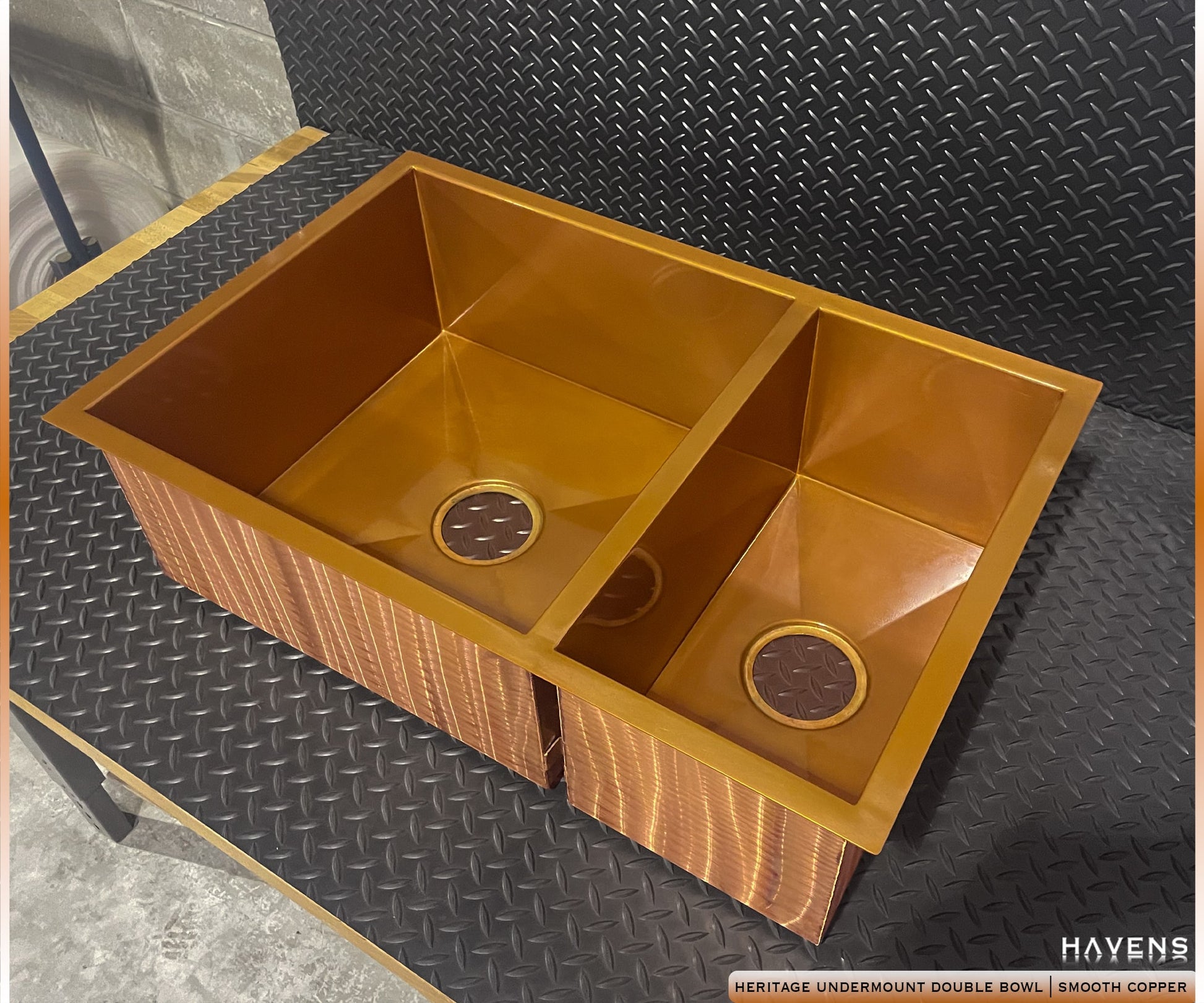 Heritage Undermount Sink - Pure Copper - Havens | Luxury Metals