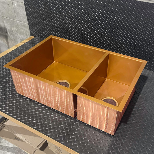 Double Bowl Sink - Pure Copper
