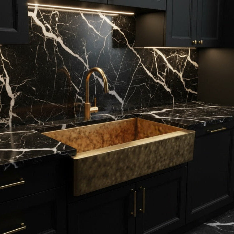 Heritage Farmhouse Sink - Premium Brass