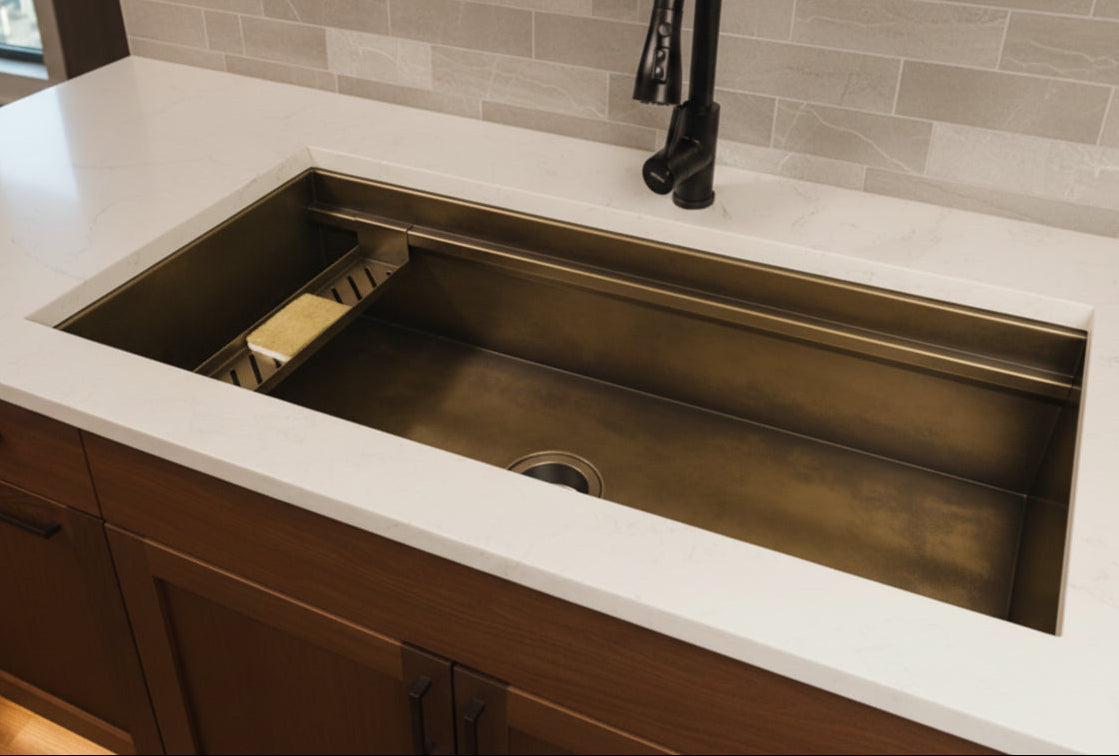 Eclipse Dual-Tier Sink - Premium Brass