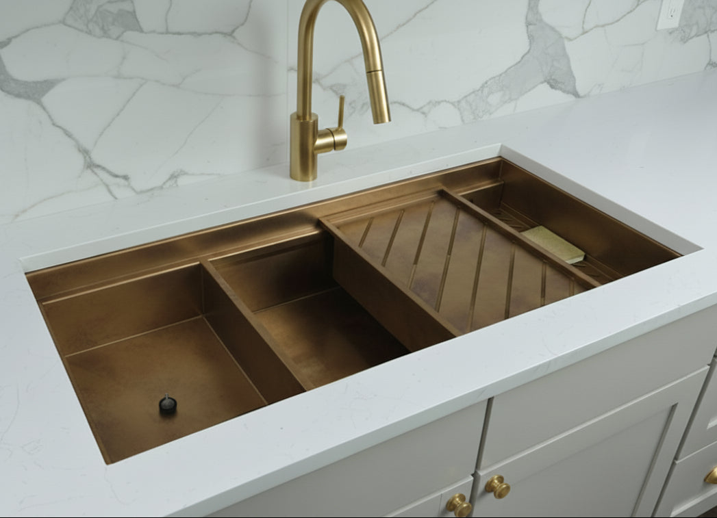 Eclipse Dual-Tier Sink - Premium Brass