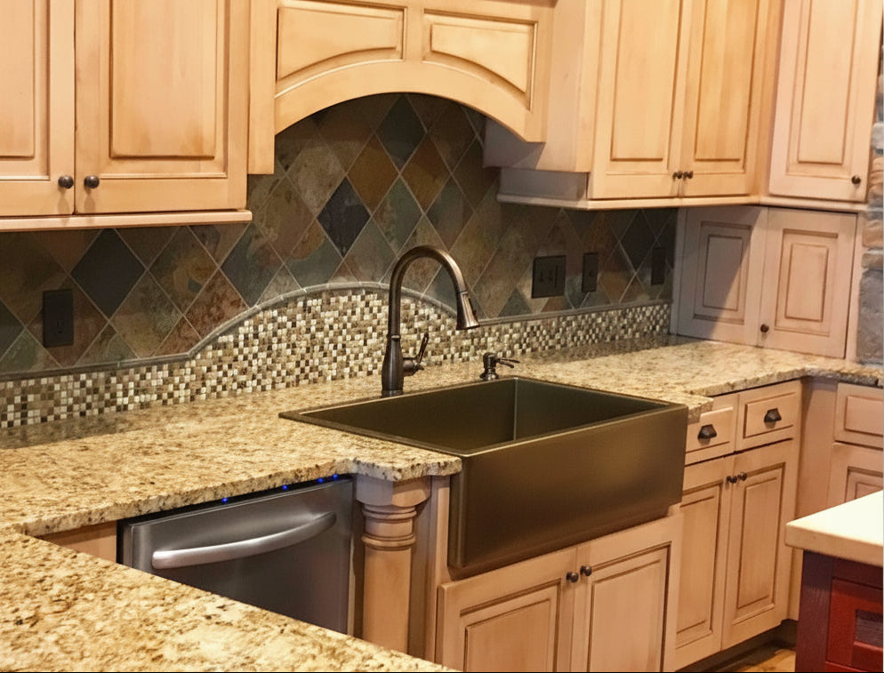 Topmount Farmhouse Sink - Premium Brass