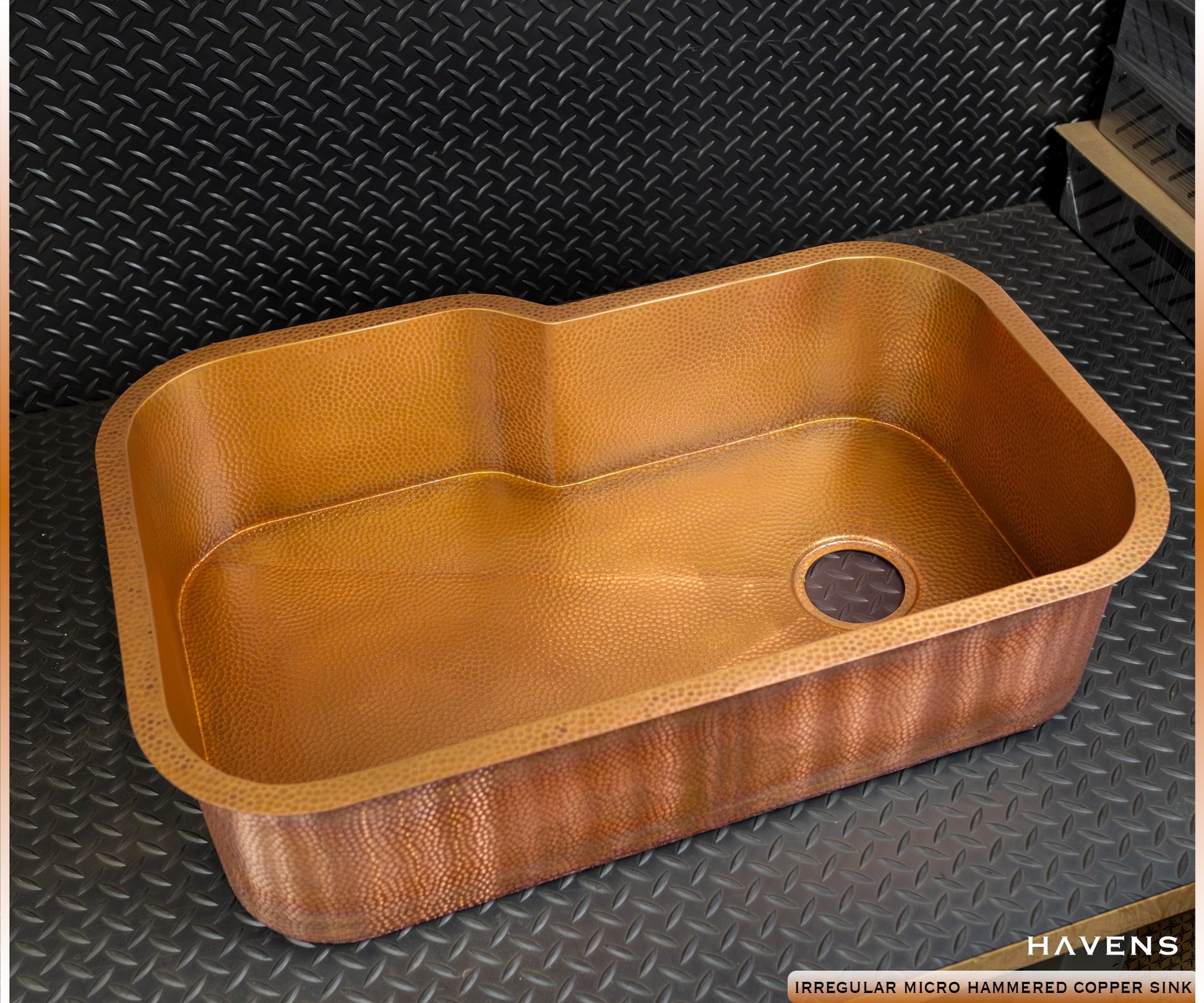 Custom Irregular Shape Sink - Pure Copper - Havens | Luxury Metals