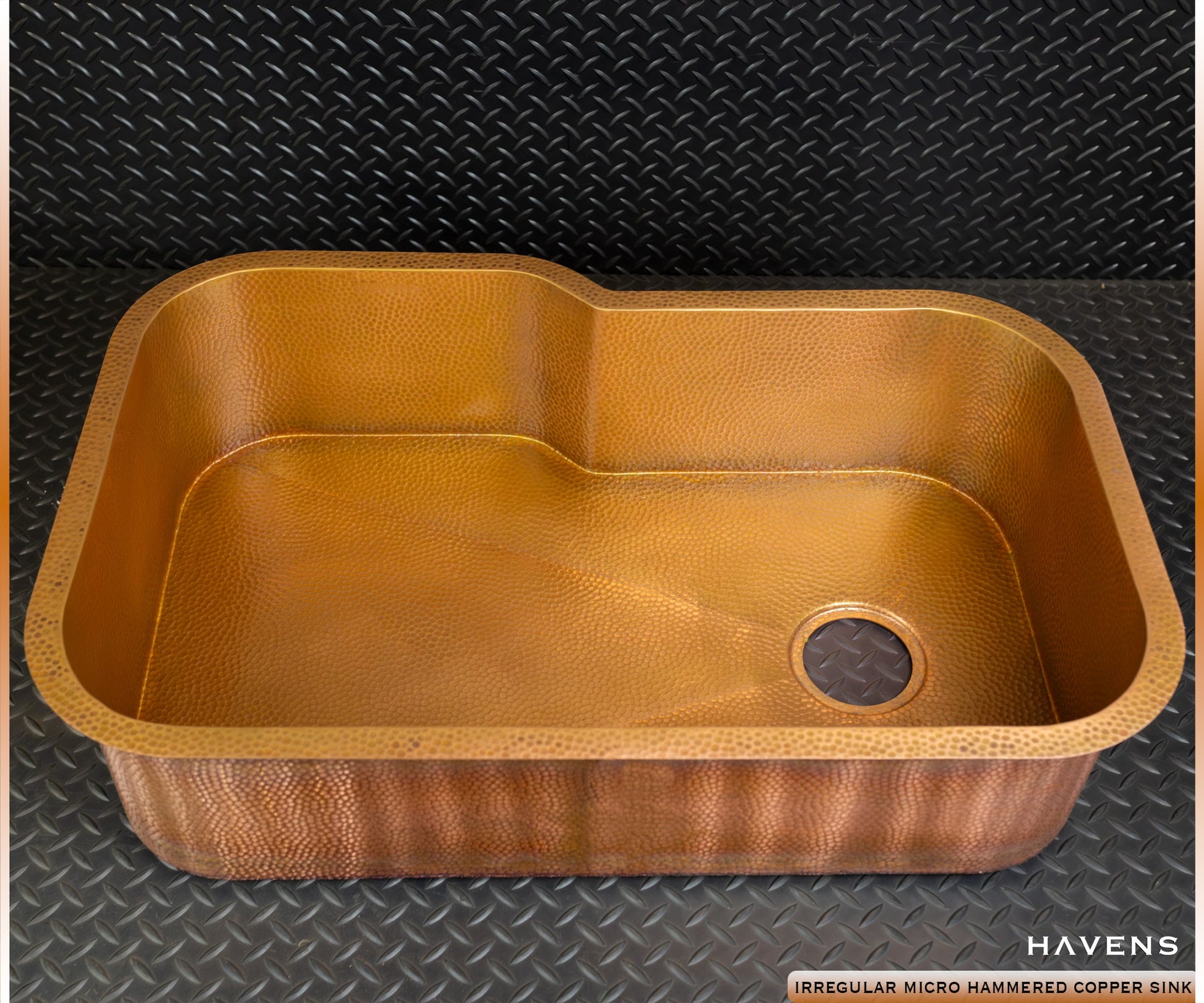 Custom Irregular Shape Sink - Pure Copper - Havens | Luxury Metals