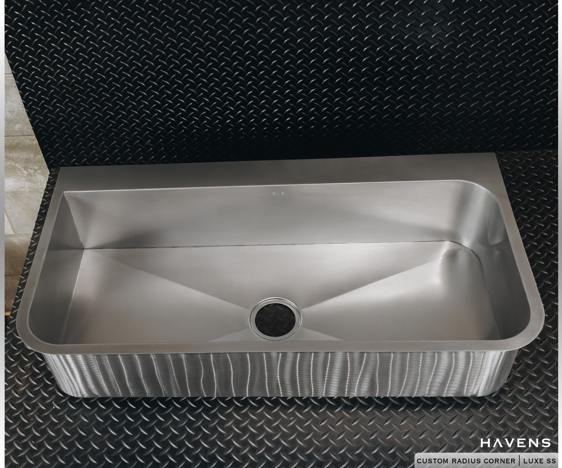 Custom Radius Corners Sink - Stainless - Havens | Luxury Metals