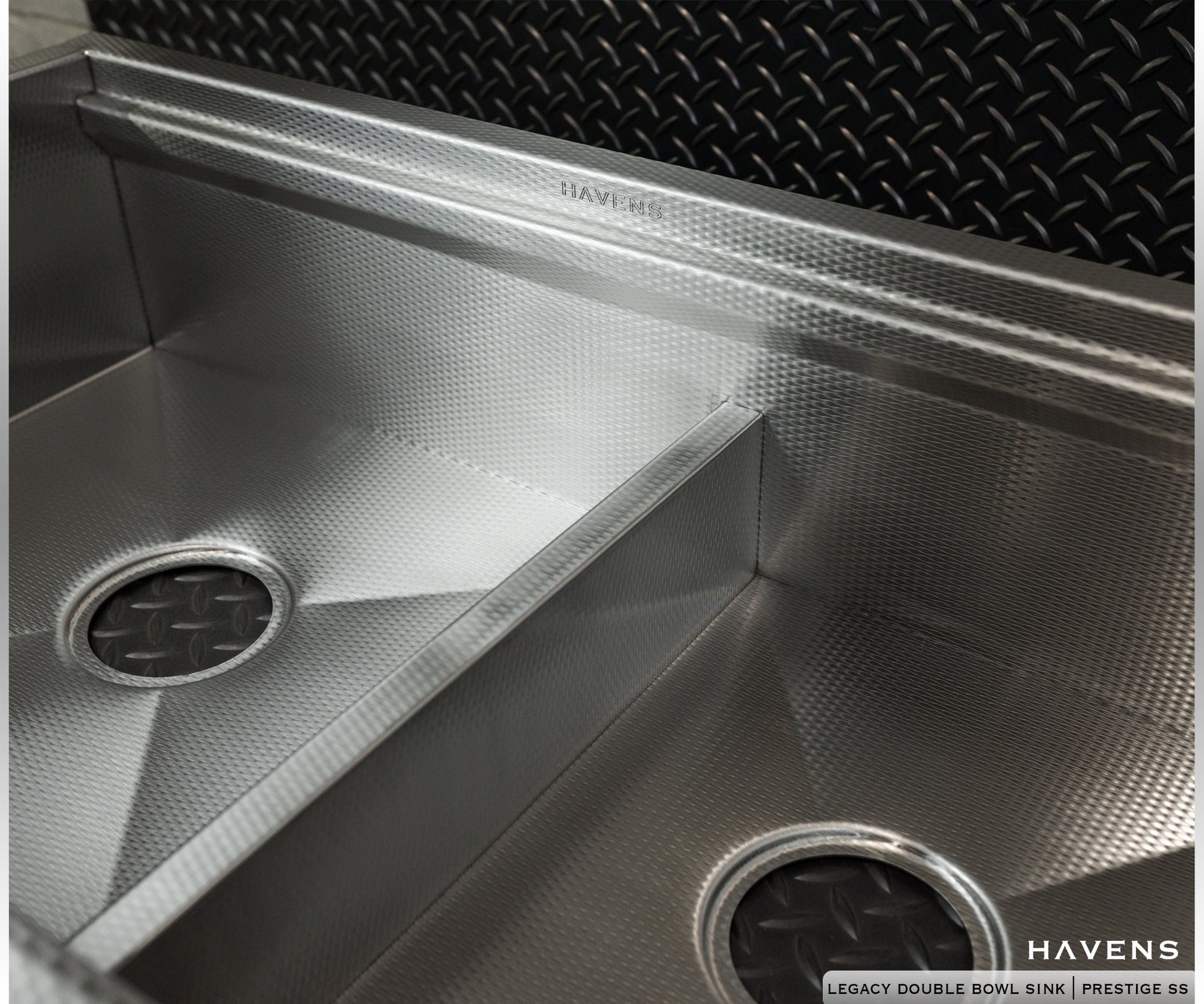 Double-Bowl Sink - Stainless Steel - Havens | Luxury Metals