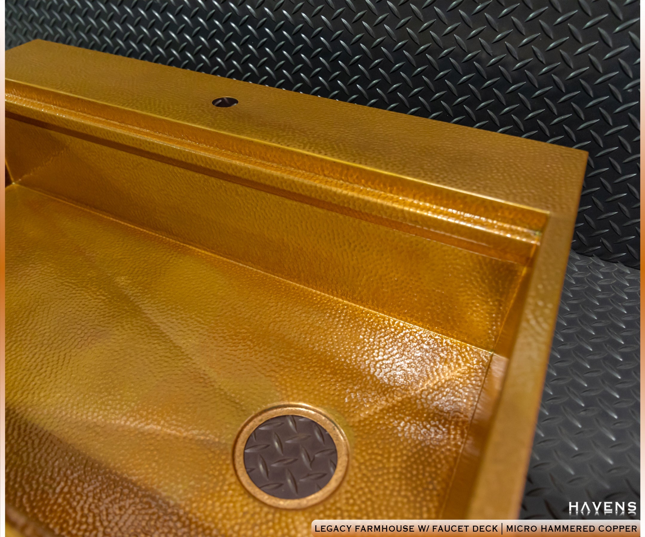 Custom Topmount Farmhouse Sink - Pure Copper - Havens | Luxury Metals