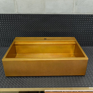 Custom Topmount Farmhouse Sink - Pure Copper - Havens | Luxury Metals