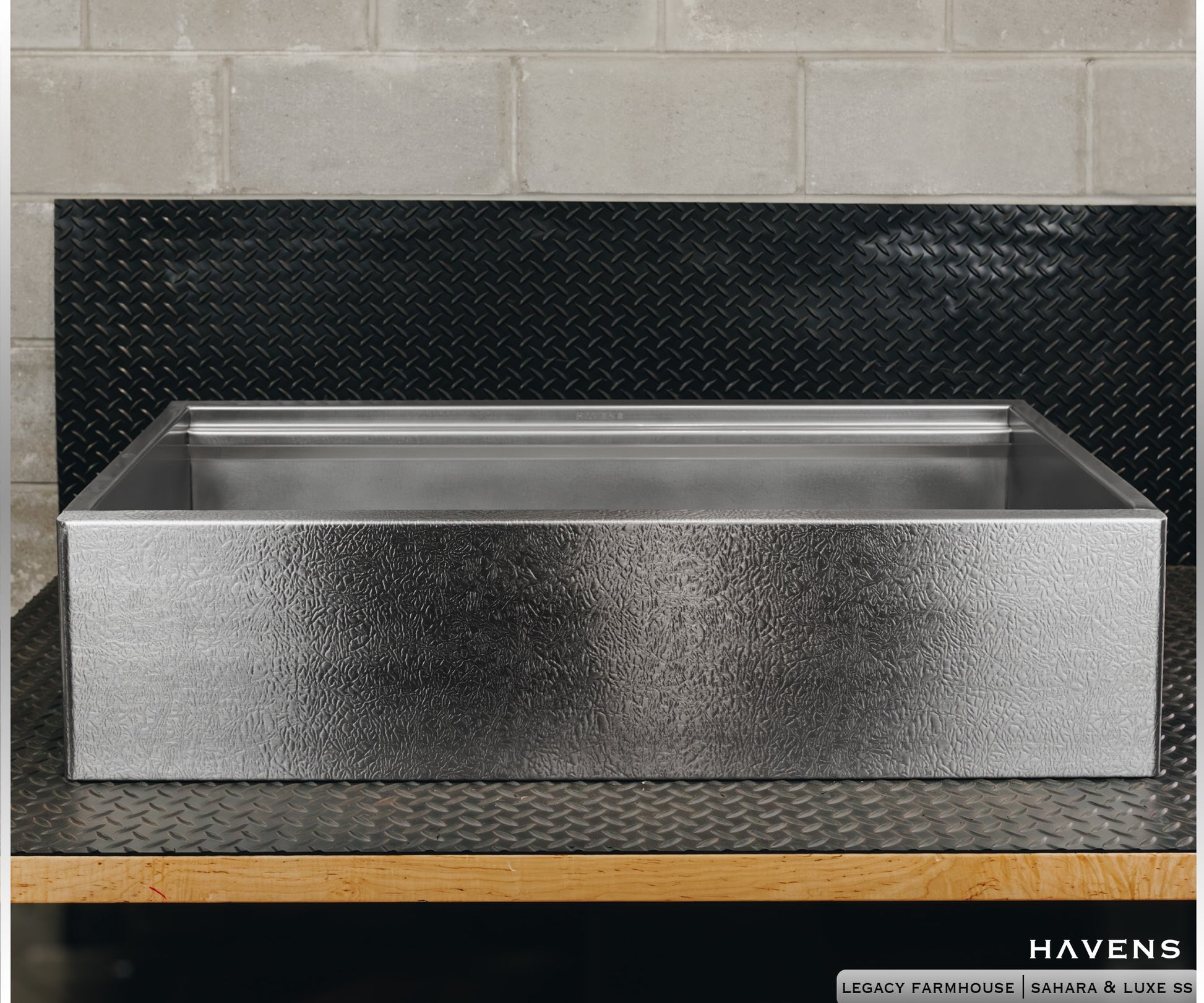 Legacy Farmhouse Sink - Split Finish Stainless - Havens | Luxury Metals