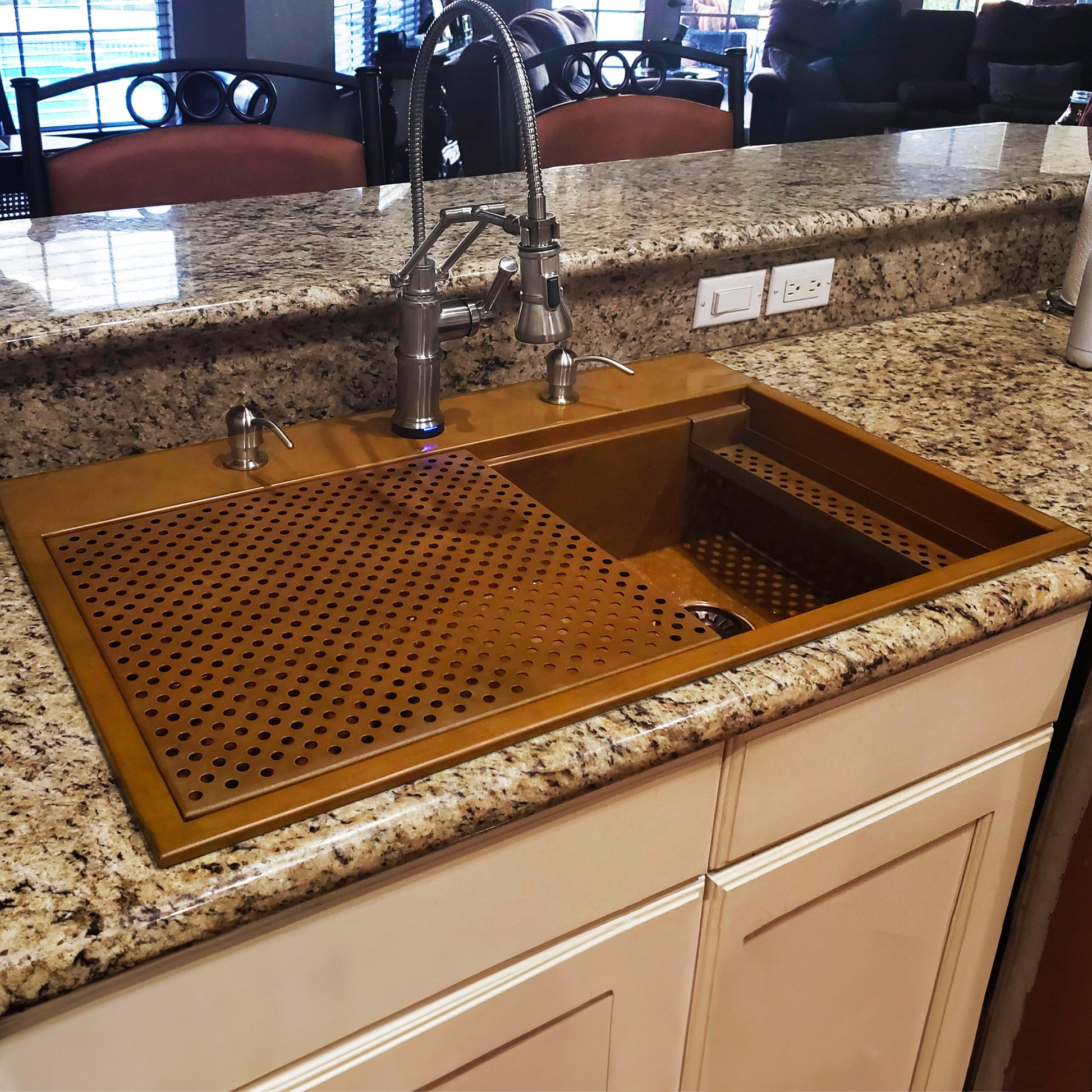 Custom Legacy Topmount Sink - Pure Copper - Havens | Luxury Metals