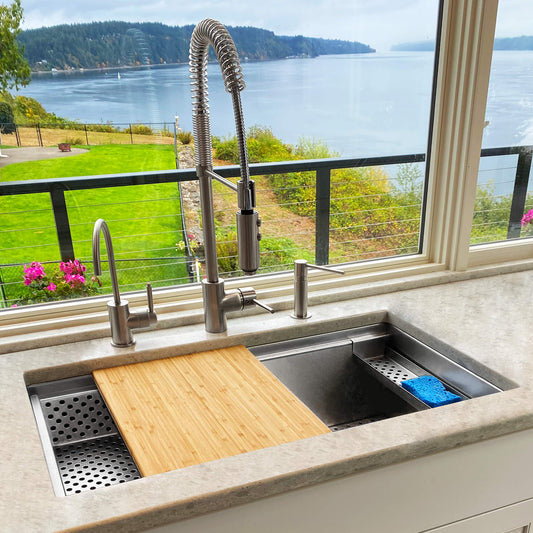 Custom Undermount Sink  - Stainless Steel - Havens | Luxury Metals