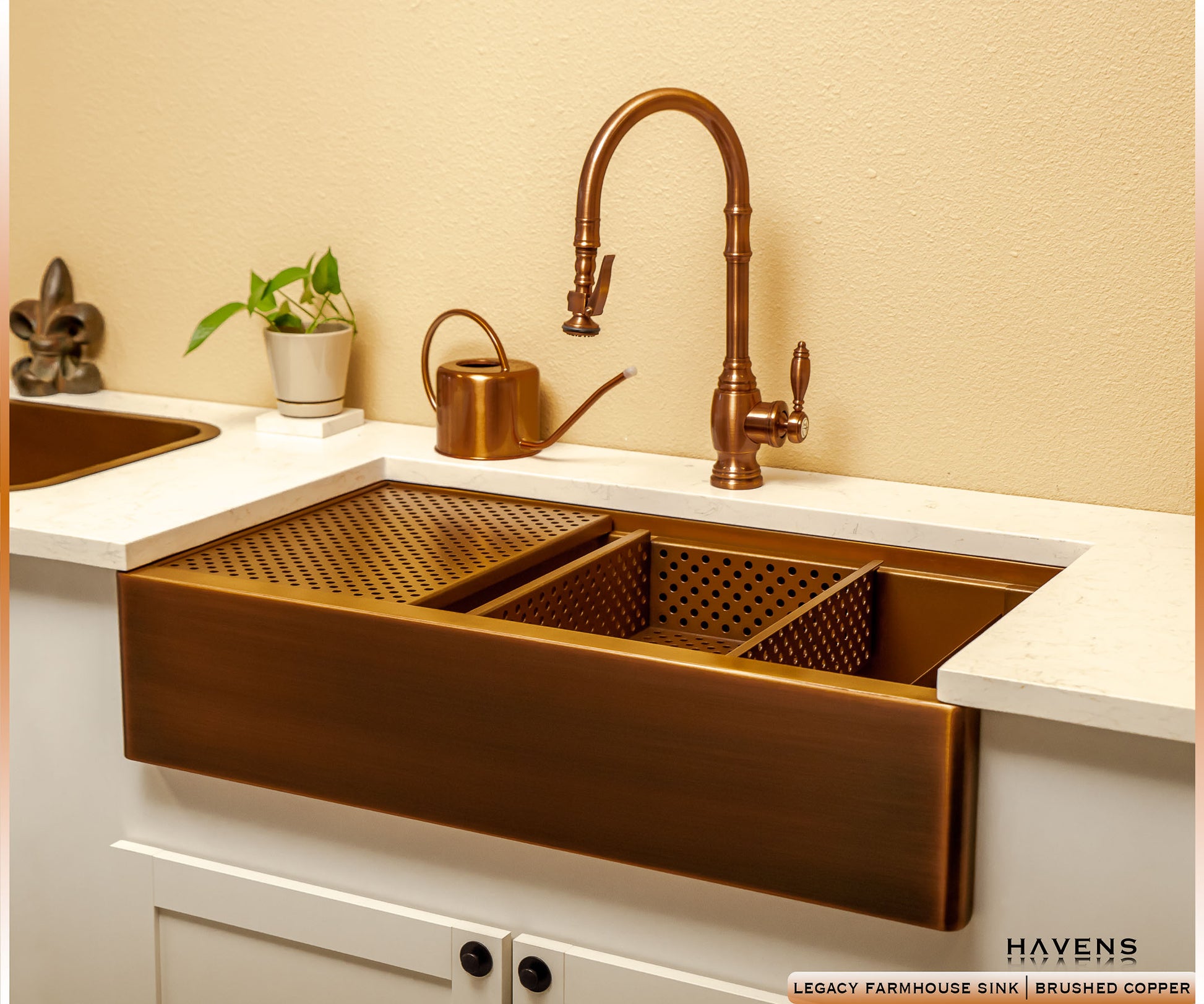 Legacy Farmhouse Sink - Pure Copper - Havens | Luxury Metals