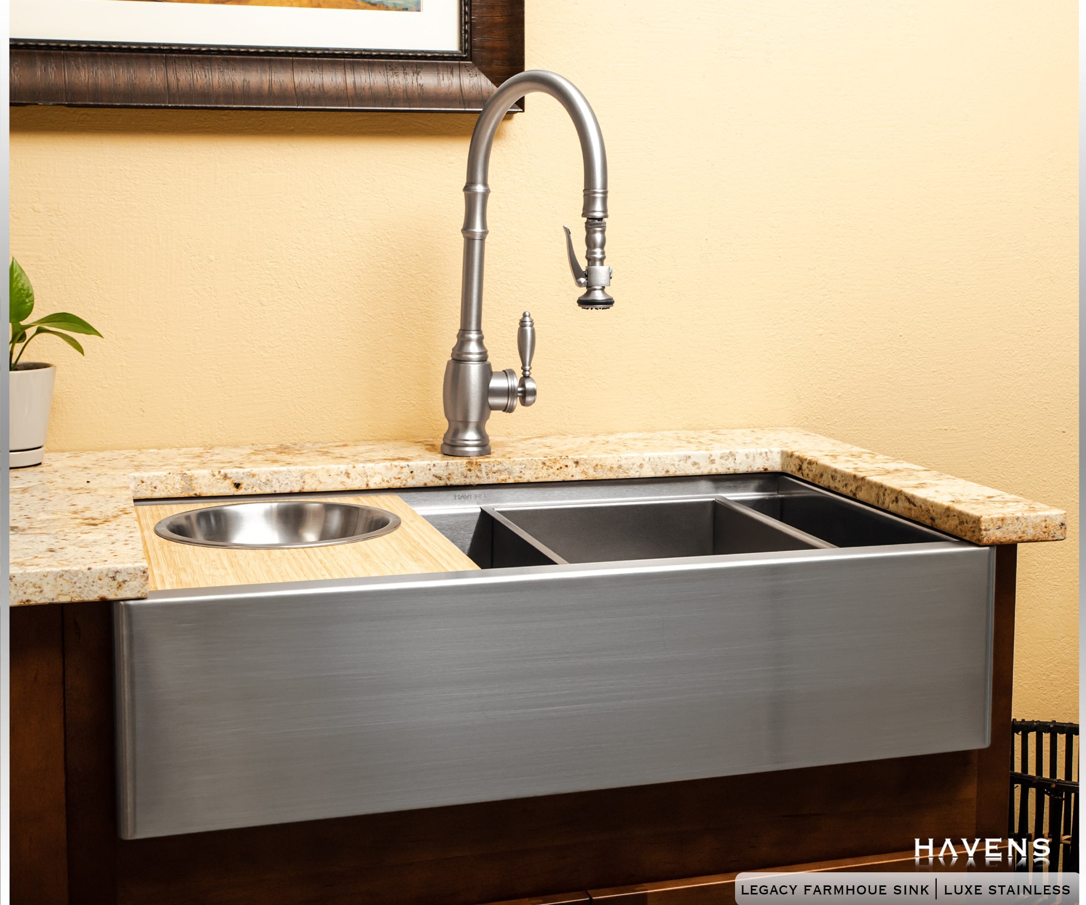 Legacy Farmhouse Sink - Stainless Steel - Havens | Luxury Metals