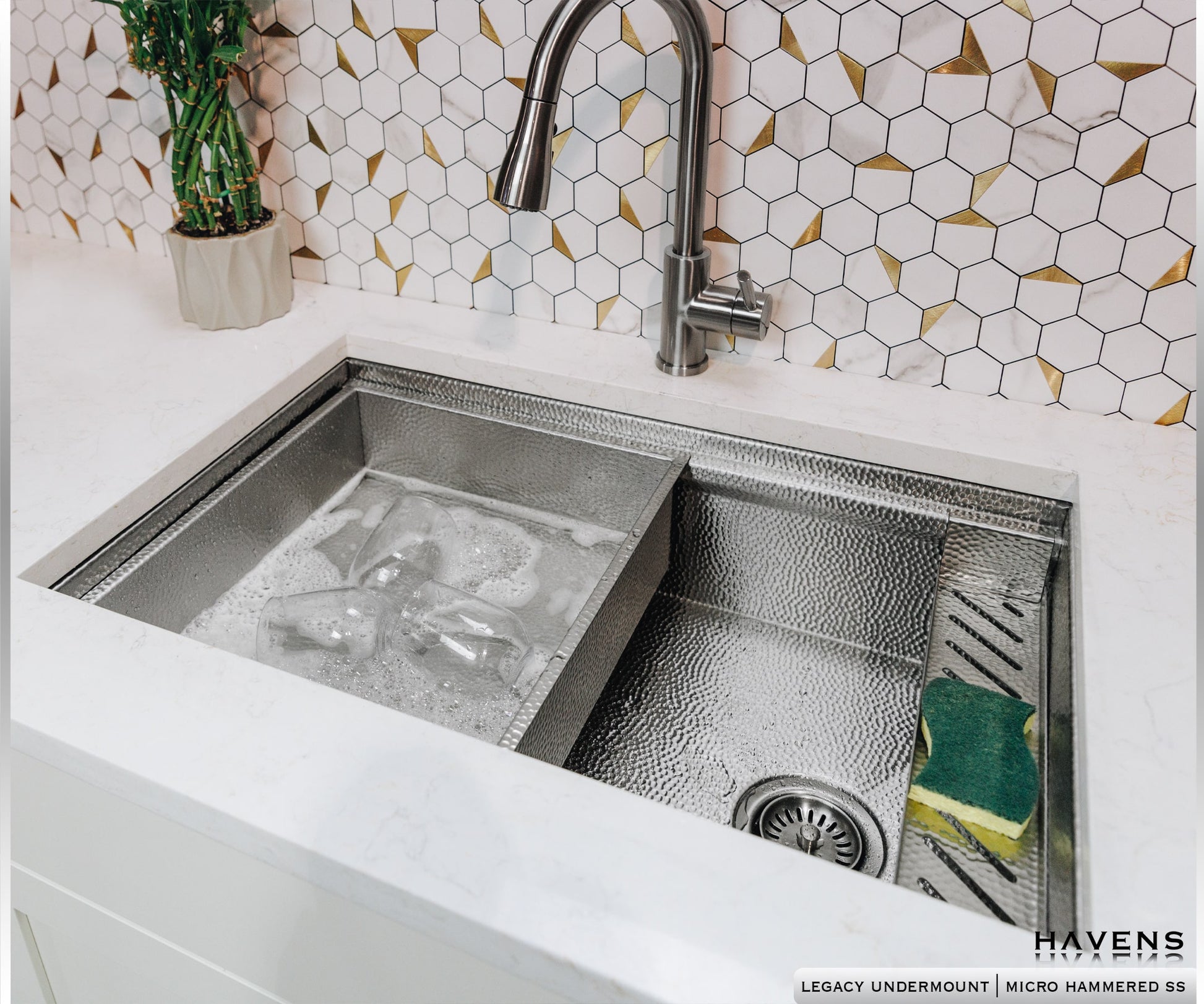 Legacy Undermount Sink  - Stainless Steel - Havens | Luxury Metals