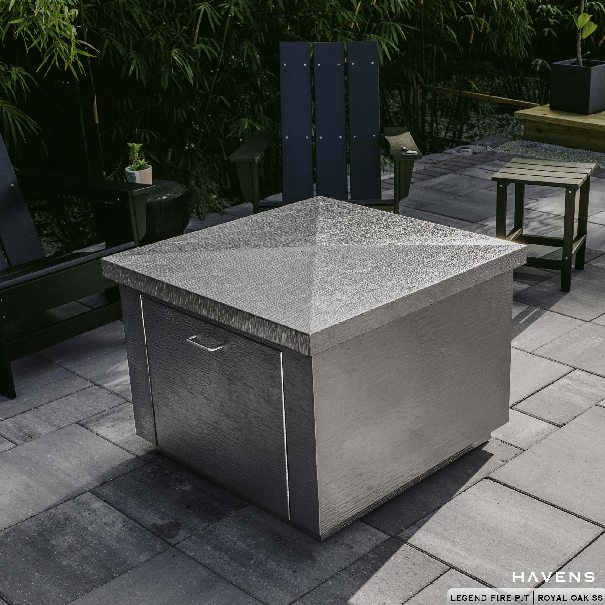 Legend Fire Pit - Stainless - Havens | Luxury Metals