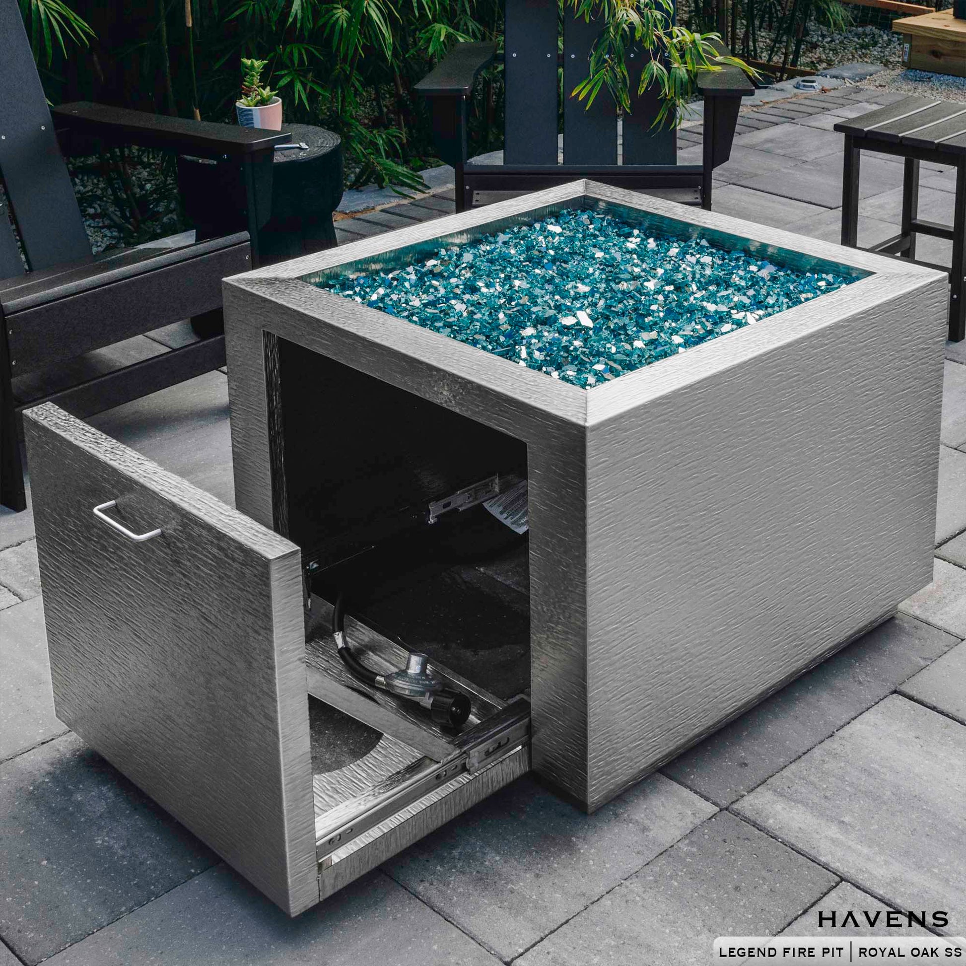 Legend Fire Pit - Stainless - Havens | Luxury Metals