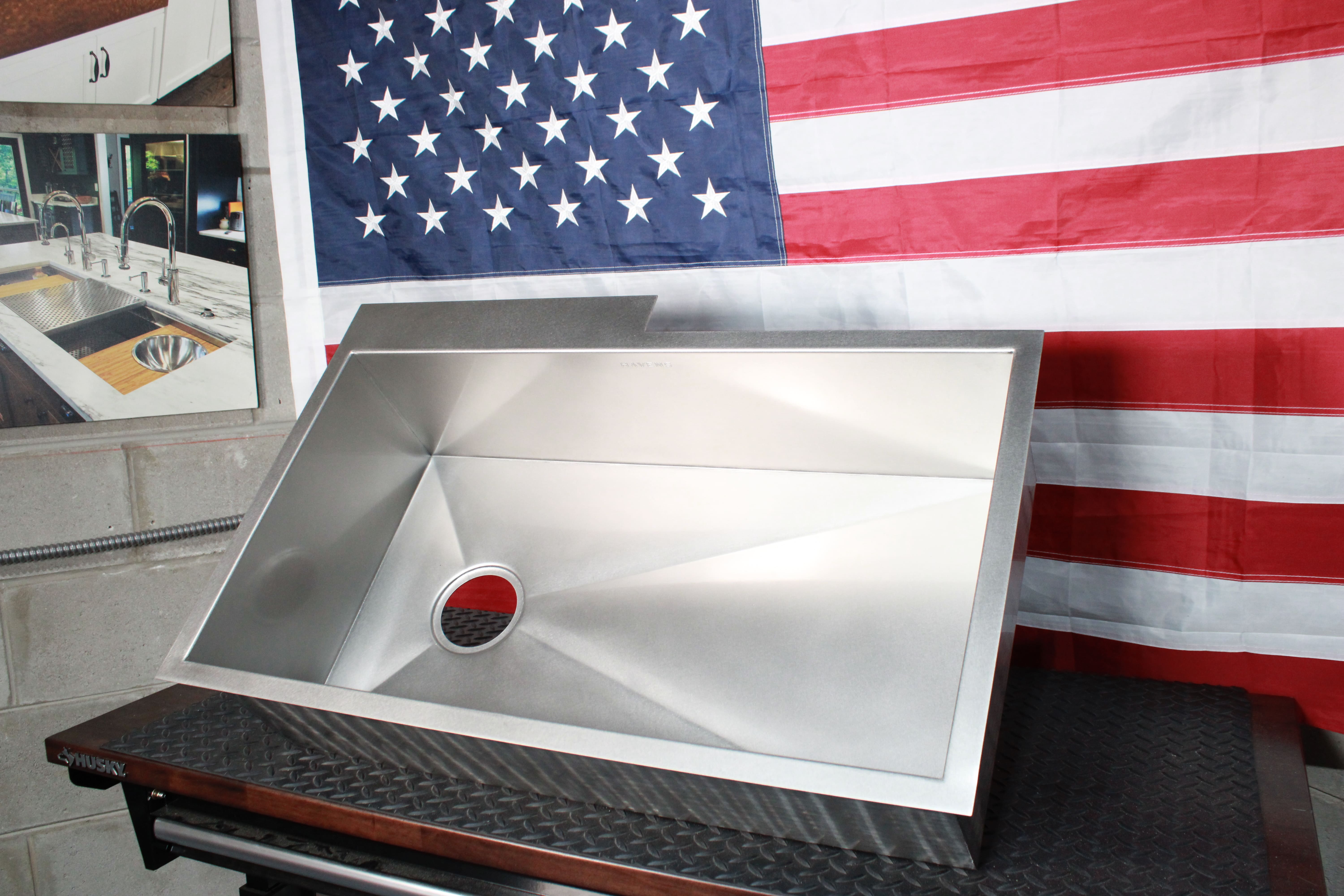 Faucet Deck Sink - Stainless Steel