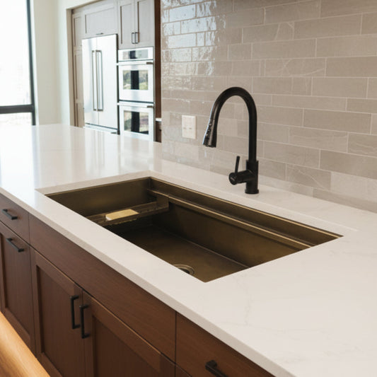 Natural Brass Dual Tier SInk