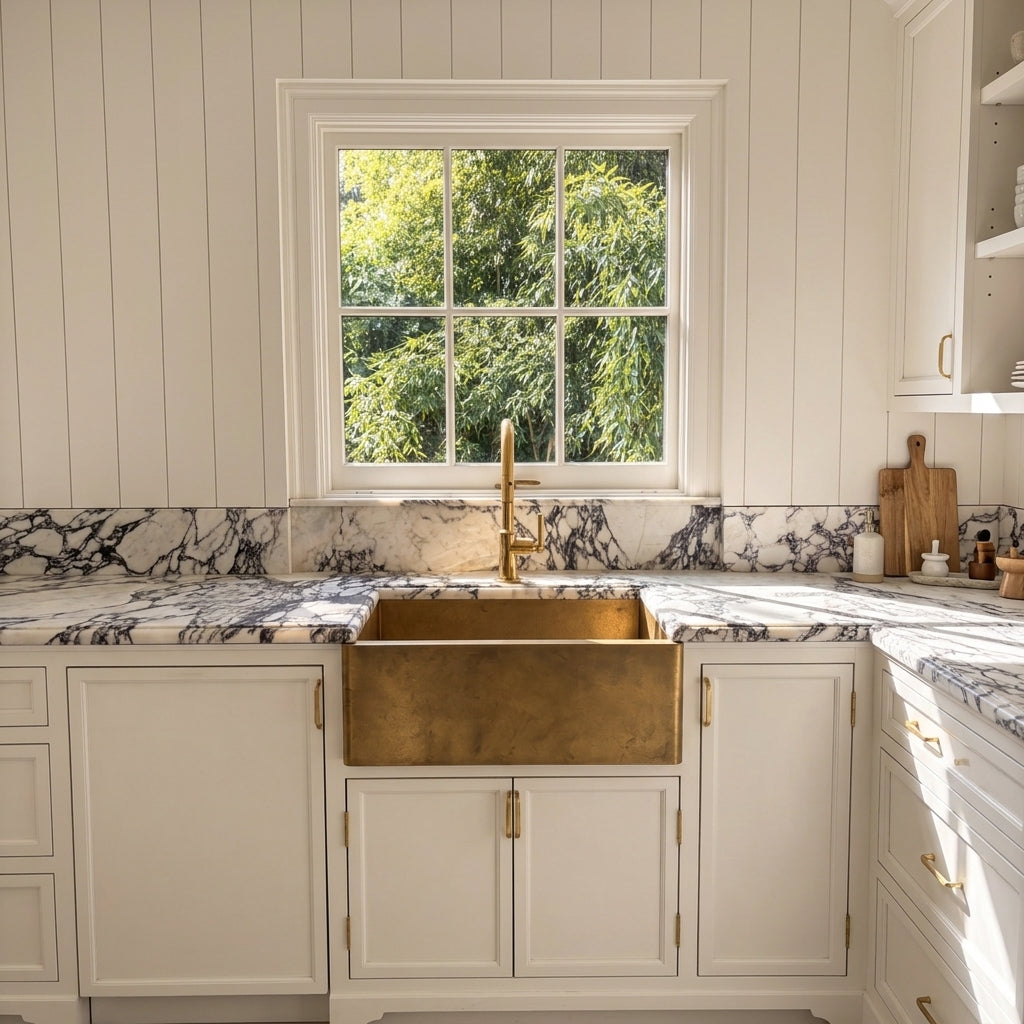 Heritage Farmhouse Sink - Premium Brass