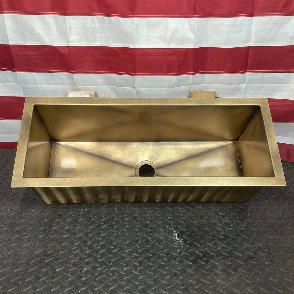 Trough Sink - Premium Brass