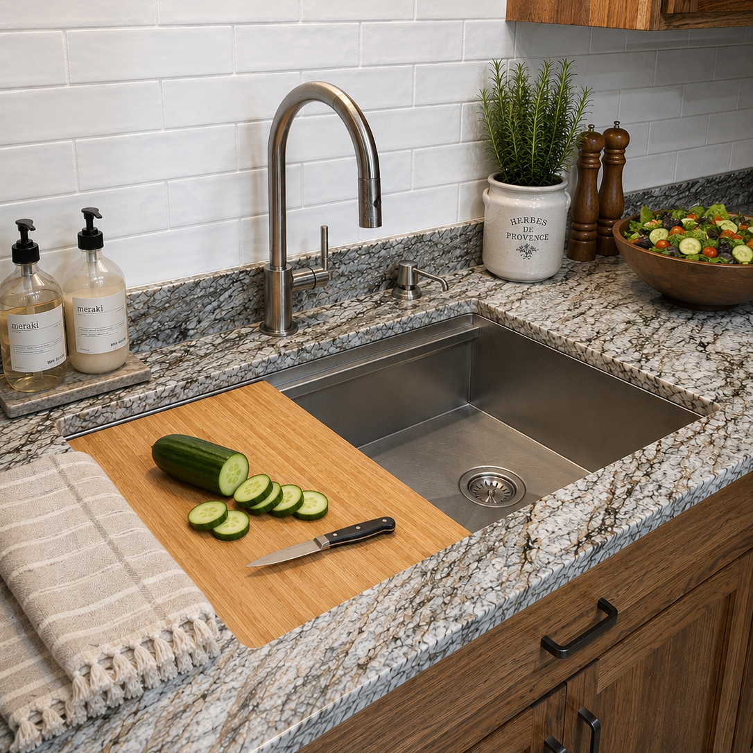 Pro cutting board on luxe legacy sink