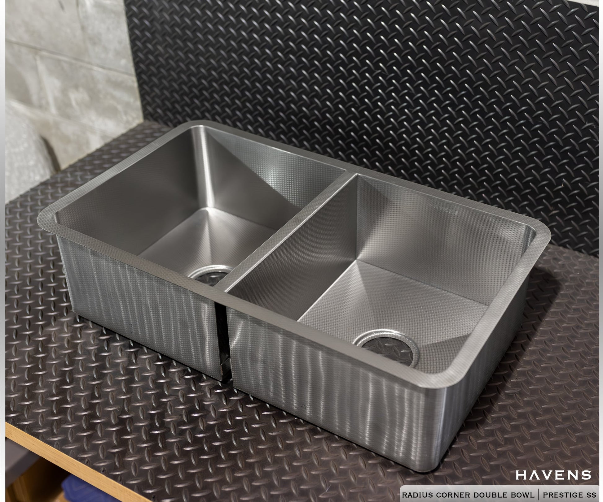 Custom Radius Corners Sink - Stainless - Havens | Luxury Metals