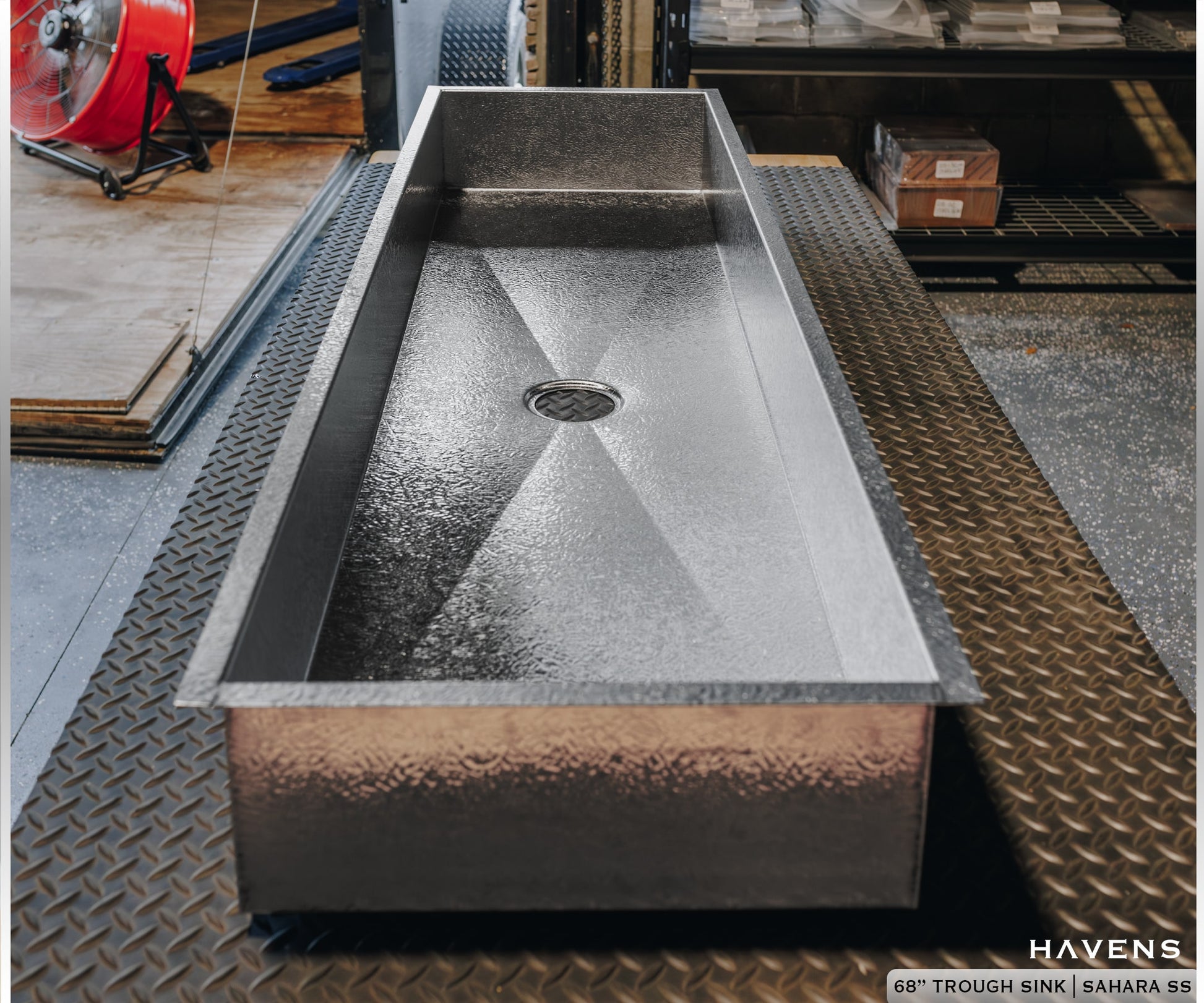 Custom Trough Sink - Stainless - Havens | Luxury Metals