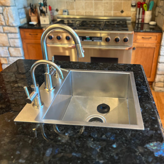 Faucet Deck Sink - Stainless Steel