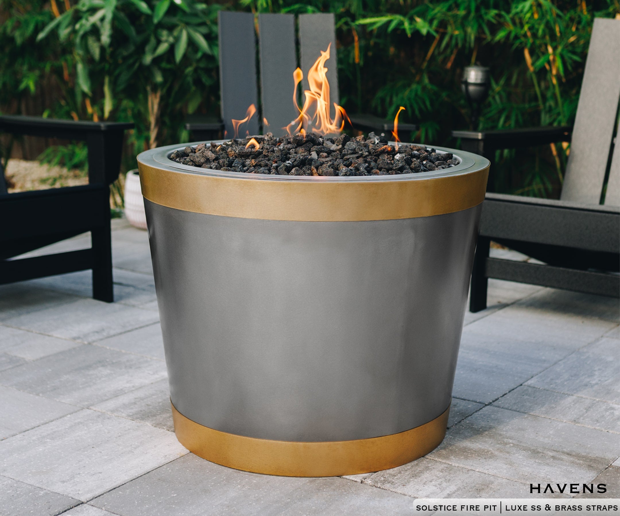Solstice Fire Pit - Stainless - Havens | Luxury Metals
