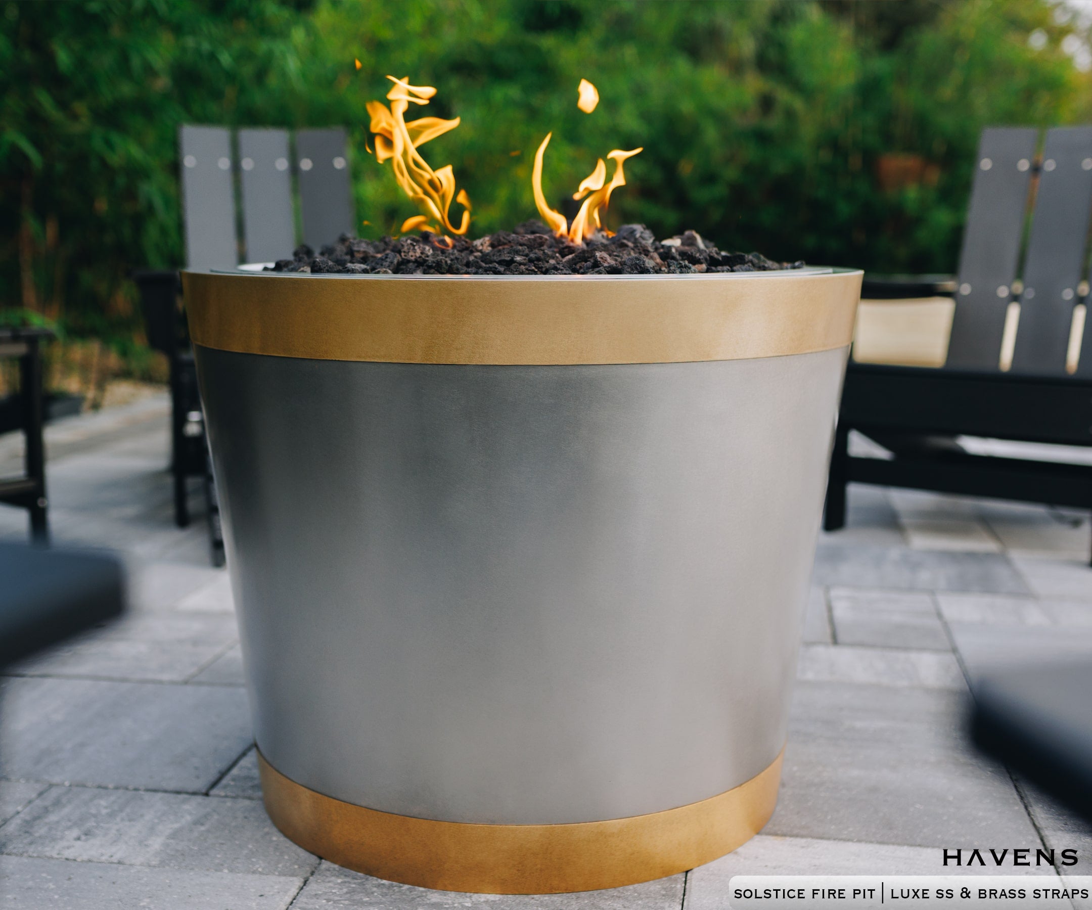 Solstice Fire Pit - Stainless - Havens | Luxury Metals