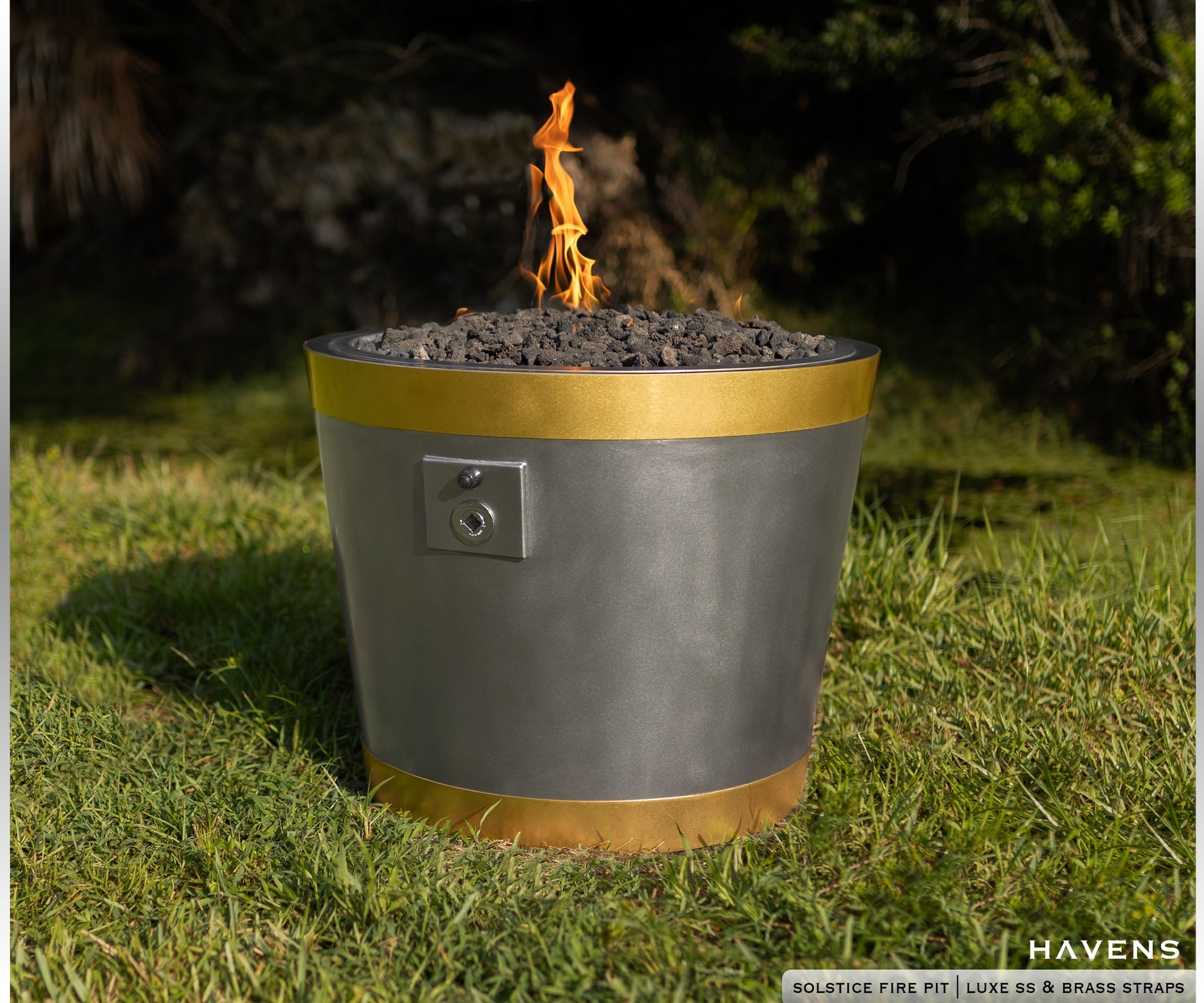 Solstice Fire Pit - Stainless - Havens | Luxury Metals