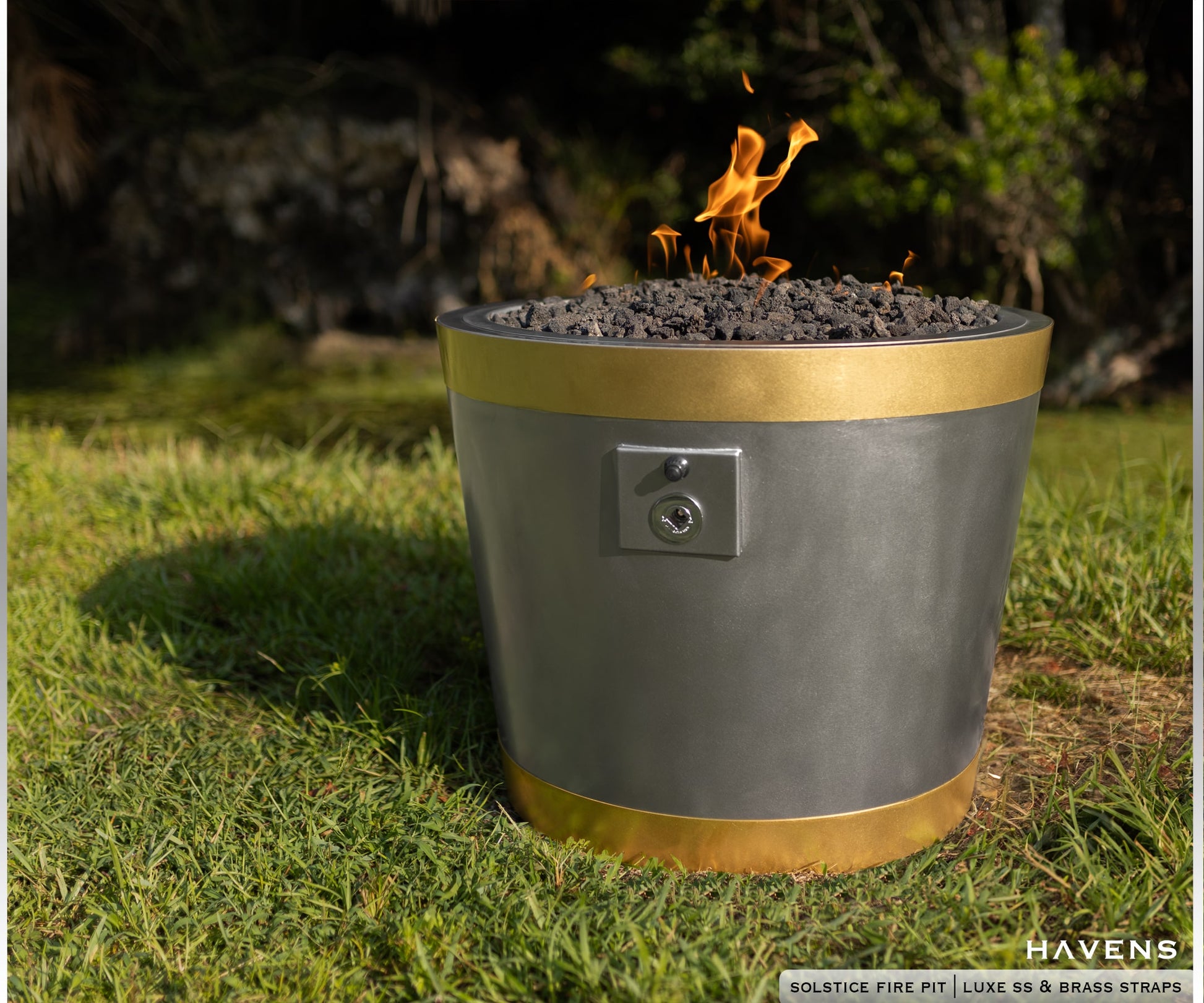 Solstice Fire Pit - Stainless - Havens | Luxury Metals