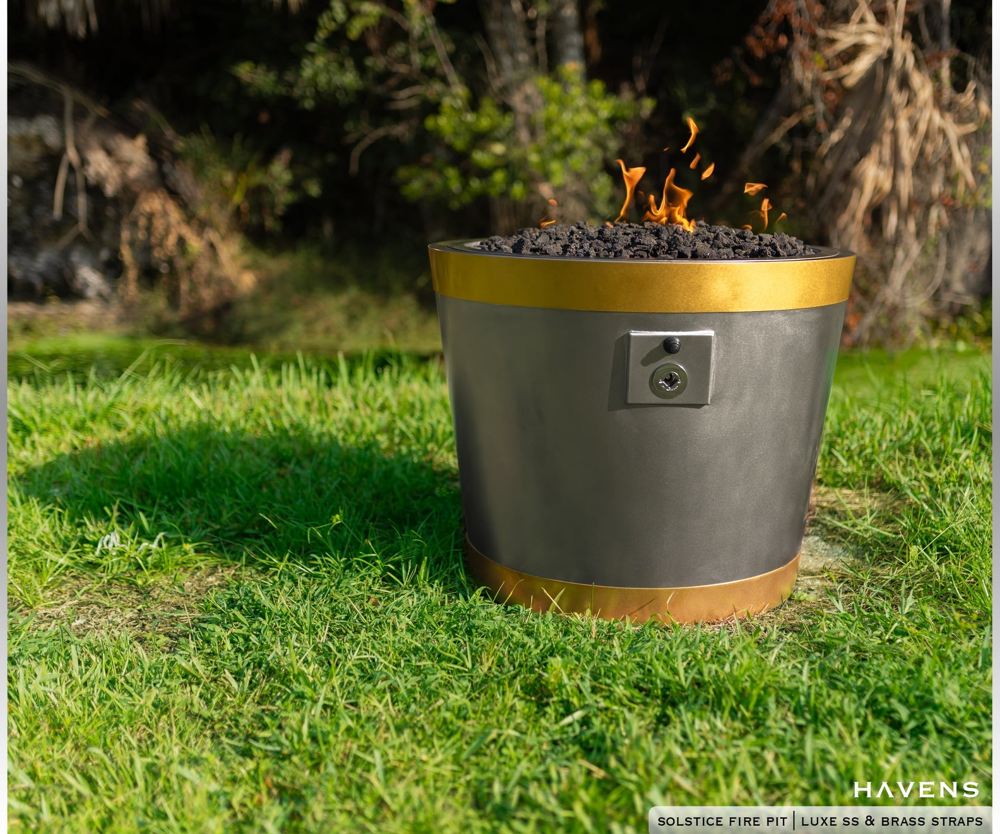 Solstice Fire Pit - Stainless - Havens | Luxury Metals