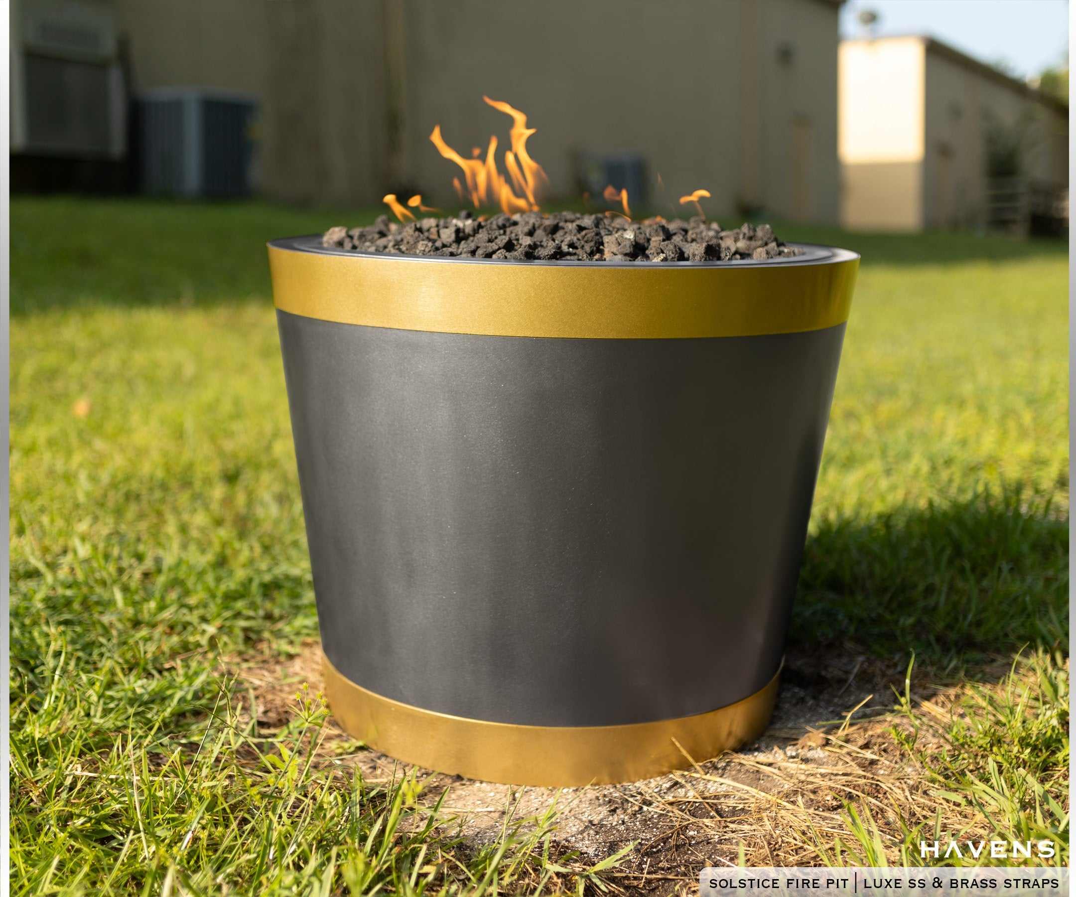 Solstice Fire Pit - Stainless - Havens | Luxury Metals