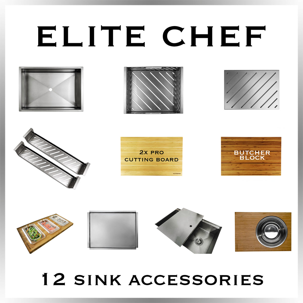 Elite Chef Package - Stainless Steel - Havens | Luxury Metals