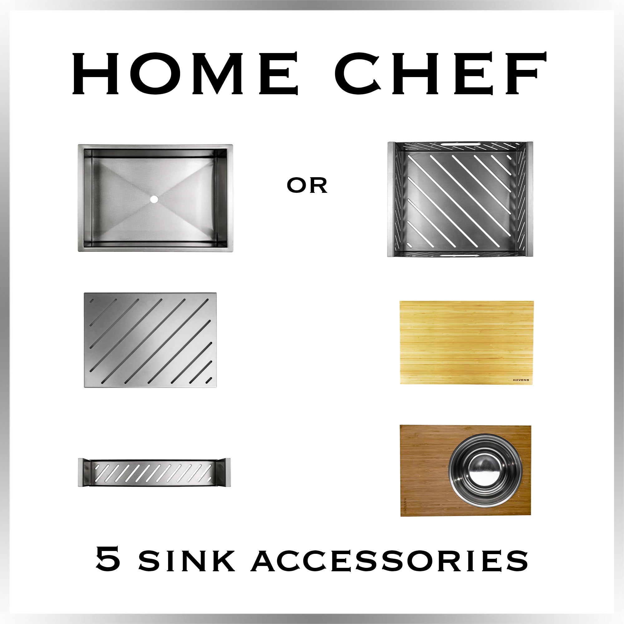 Home Chef (5 Accessories) Stainless Steel
