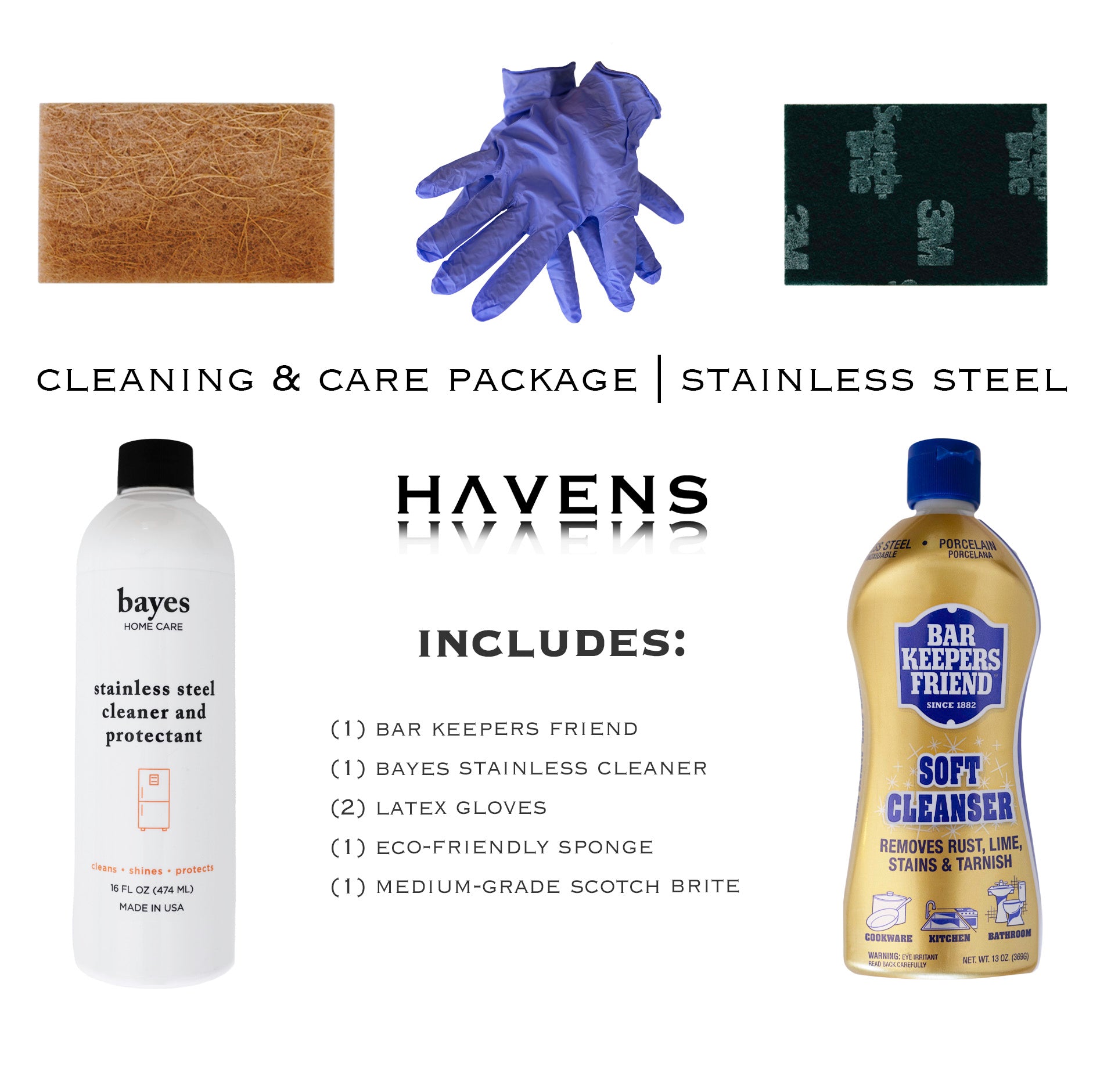 Cleaning & Care Pack - Stainless Steel Sinks - Havens | Luxury Metals