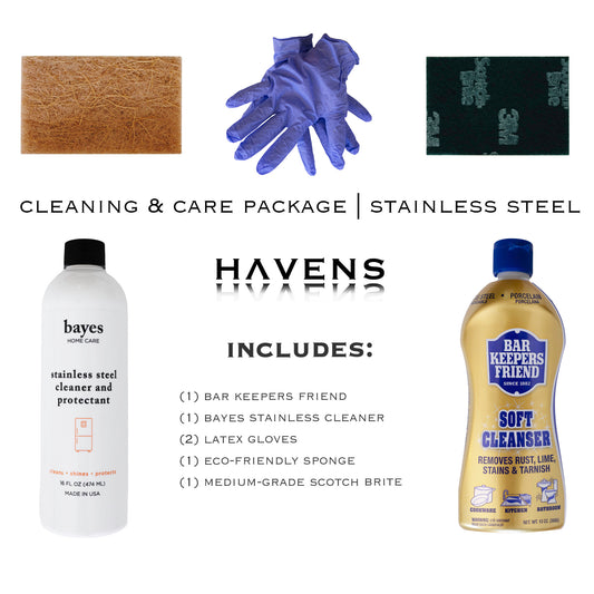 Cleaning & Care Pack - Stainless Steel Sinks - Havens | Luxury Metals