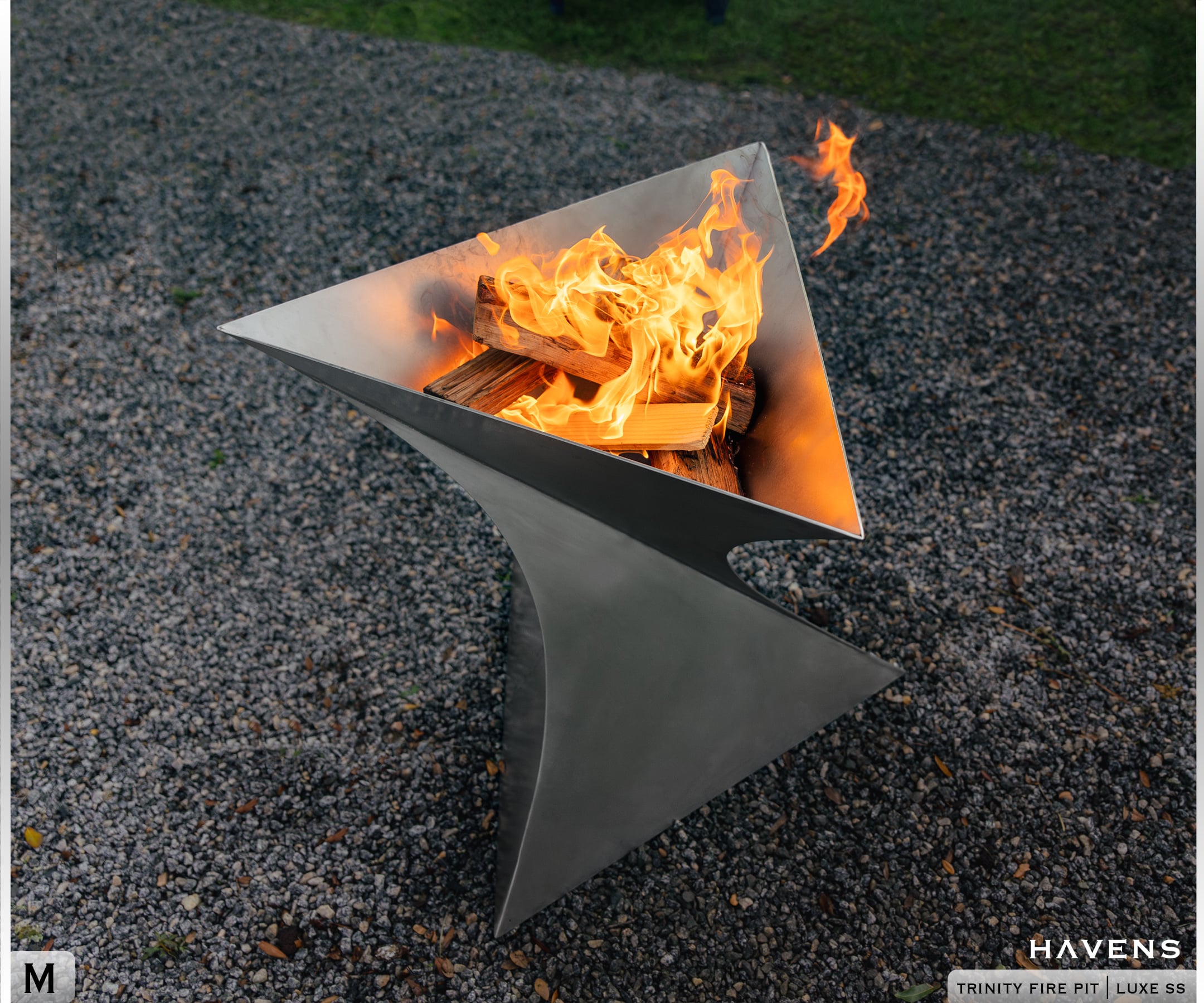 Trinity Fire Feature - Stainless - Havens | Luxury Metals
