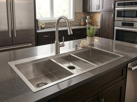Triple Bowl workstation sink