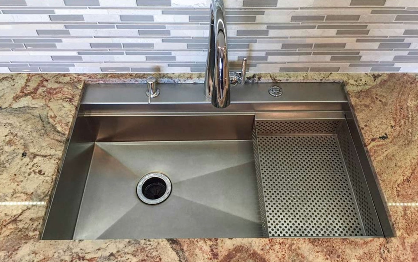 Undermount Faucet Deck Sink - Stainless Steel