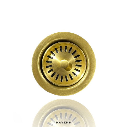 Brass Kitchen Drain - 3-1/2" Size