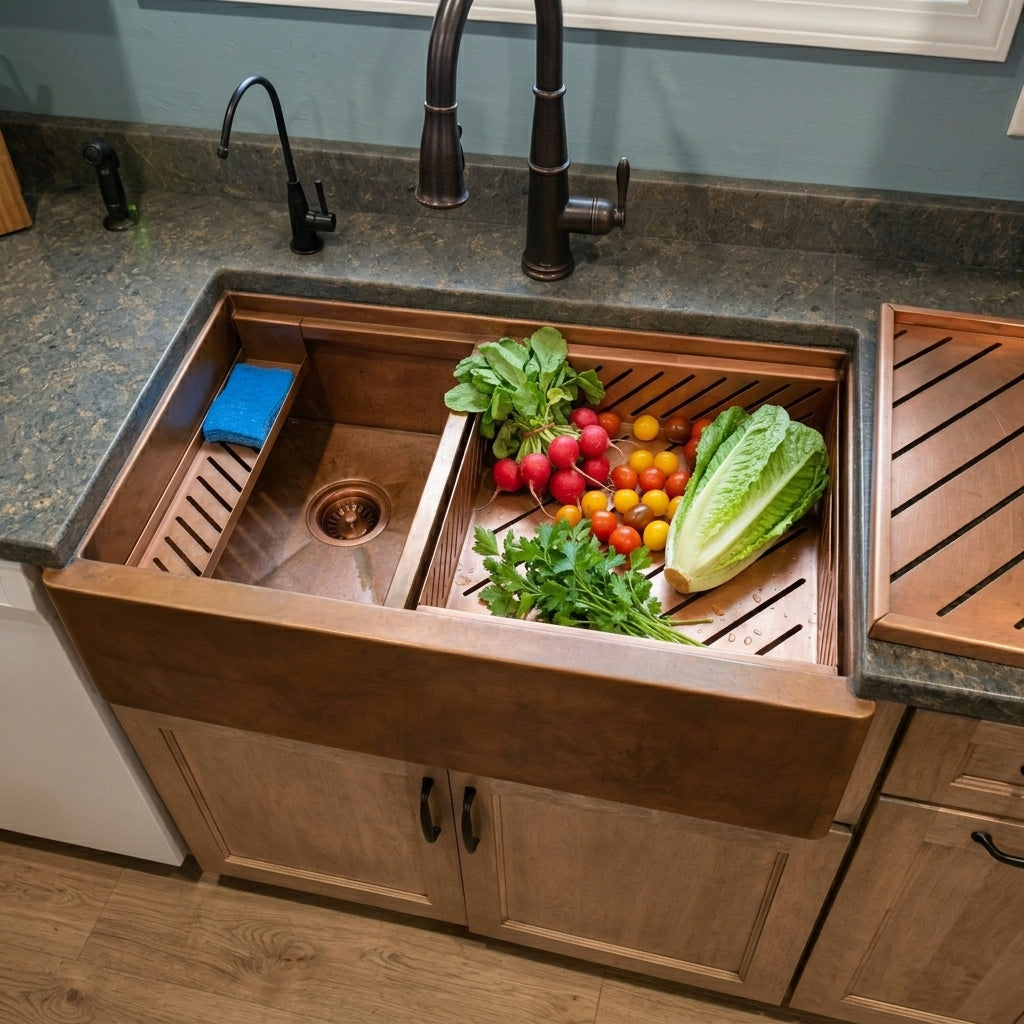 Legacy Farmhouse Sink - Pure Copper