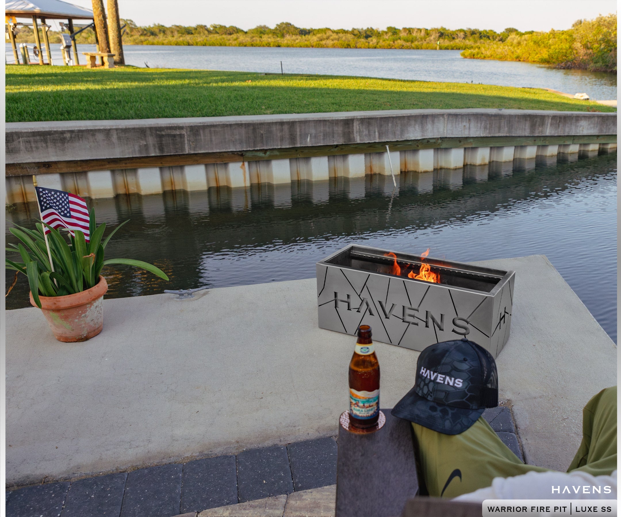 Warrior Fire Pit - Stainless - Havens | Luxury Metals