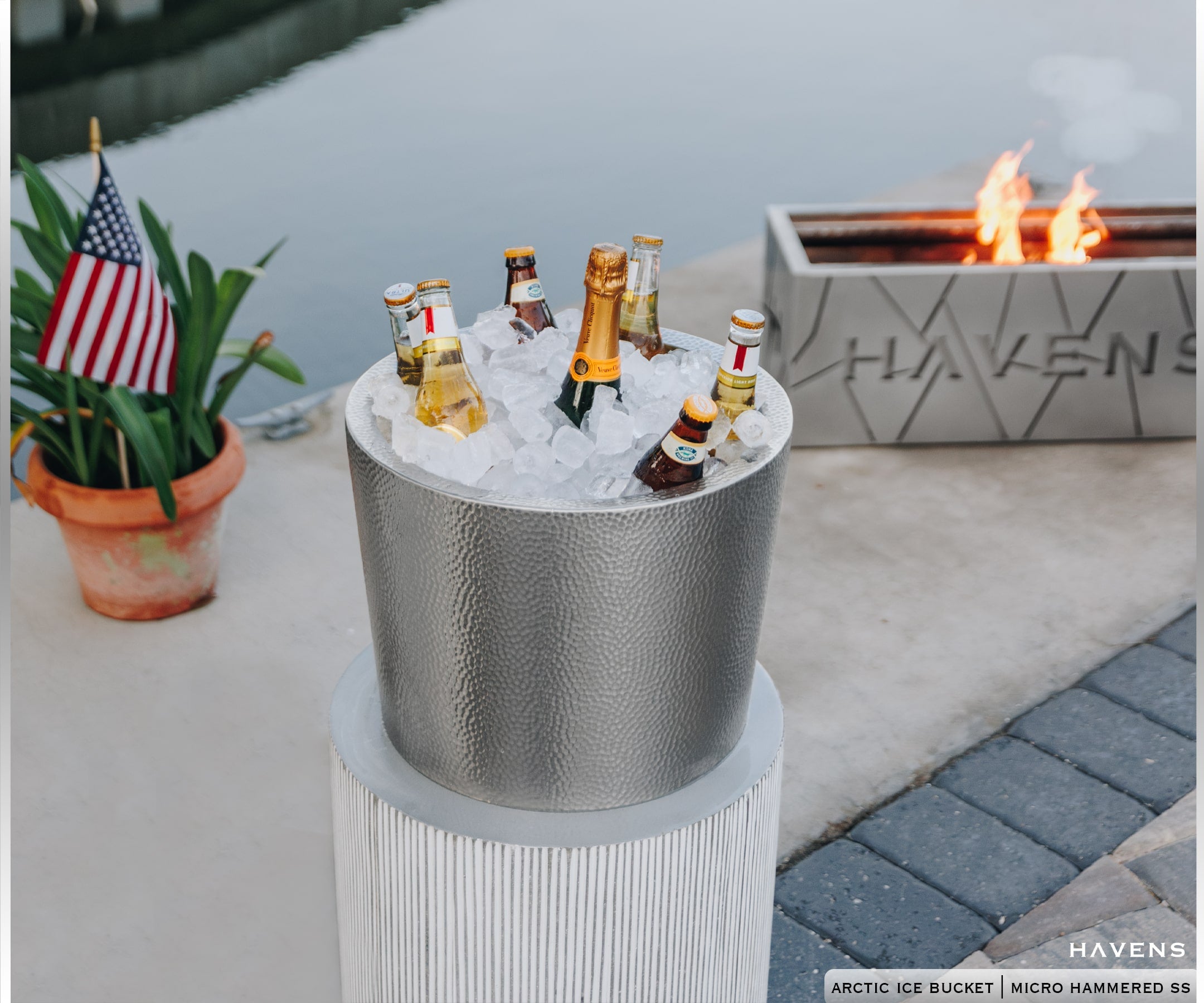 Warrior Fire Pit - Stainless - Havens | Luxury Metals