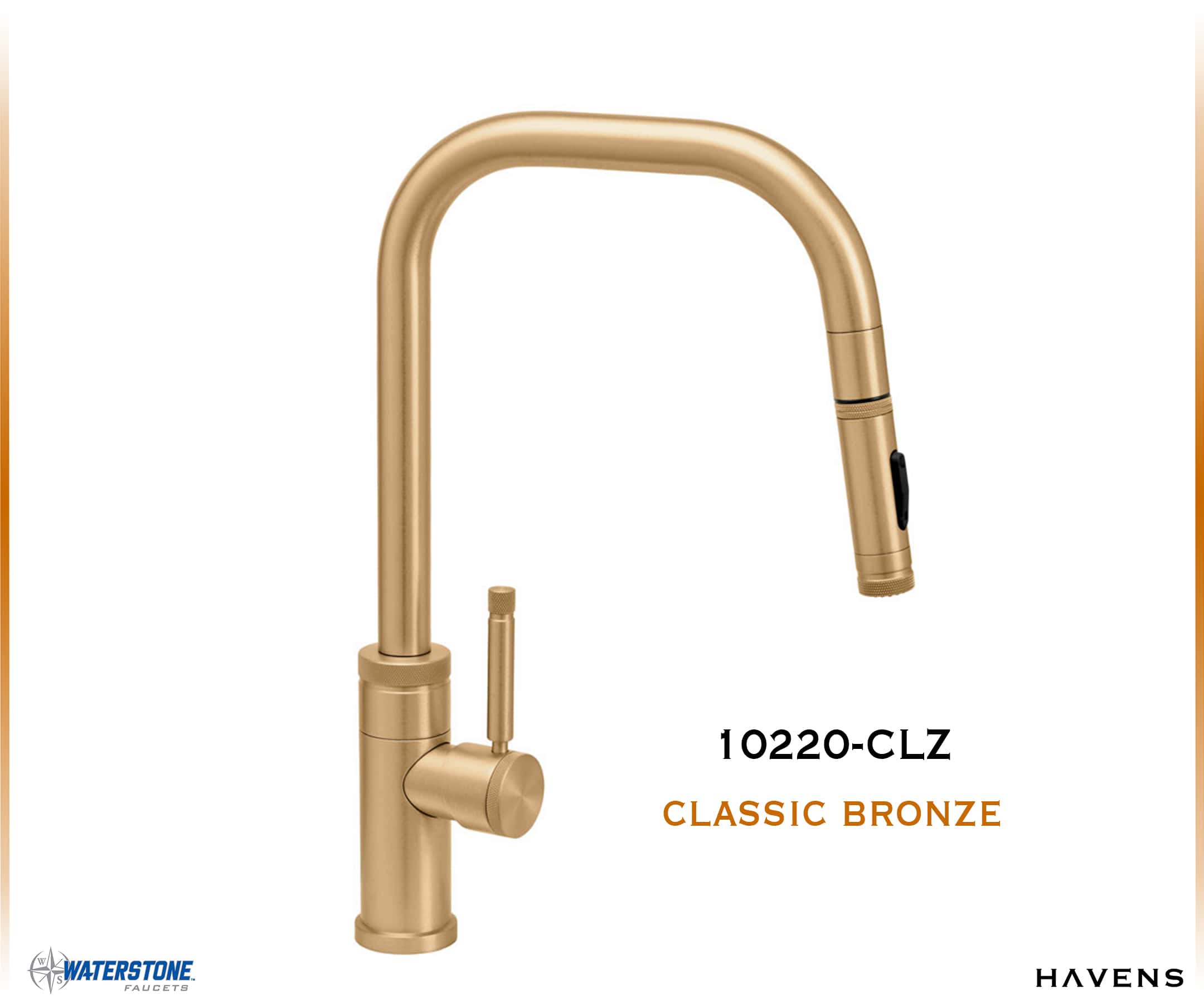 Waterstone Fulton Industrial PLP Angled Pulldown Faucet – 10220 - Havens | Luxury Metals