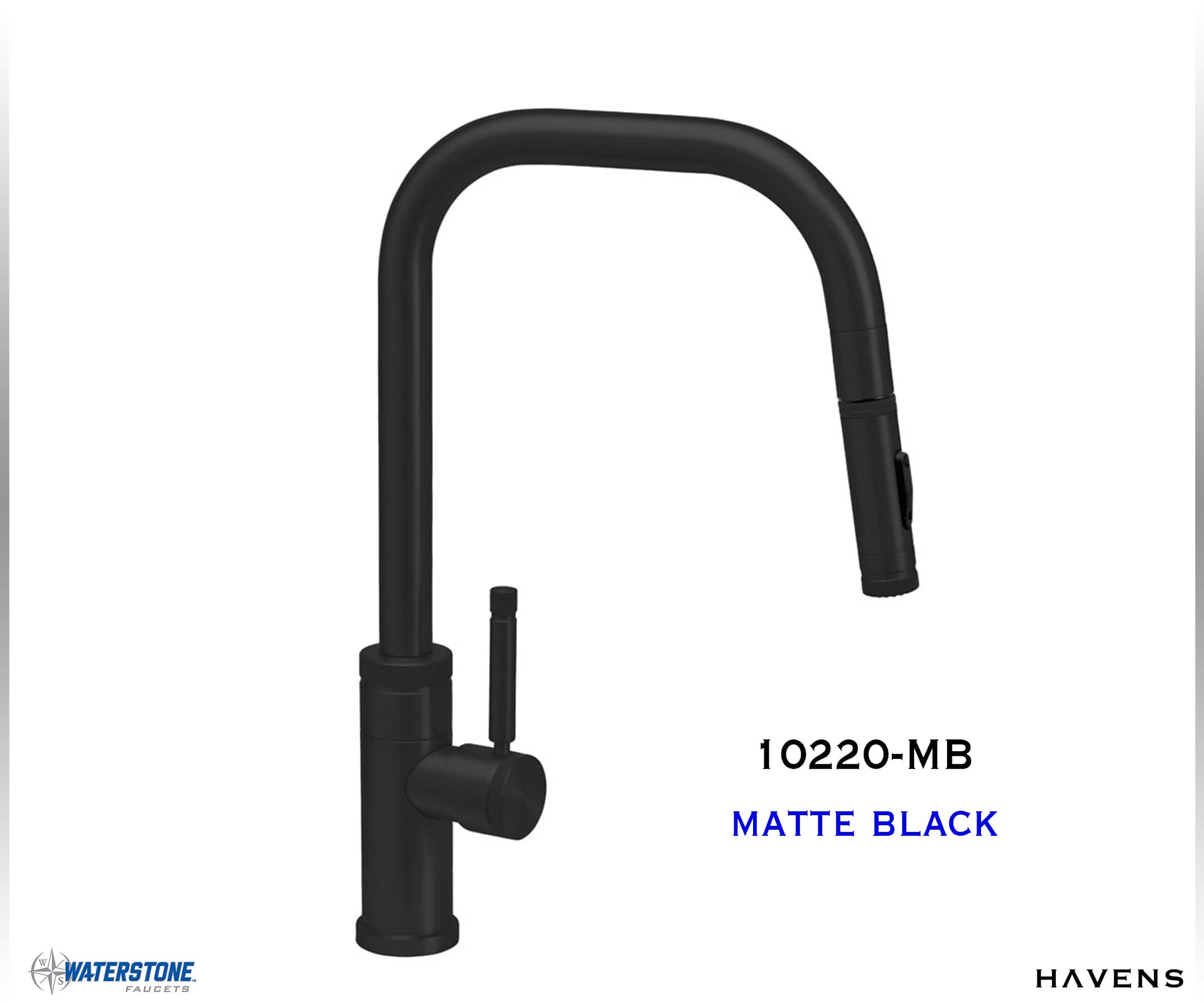 Waterstone Fulton Industrial PLP Angled Pulldown Faucet – 10220 - Havens | Luxury Metals